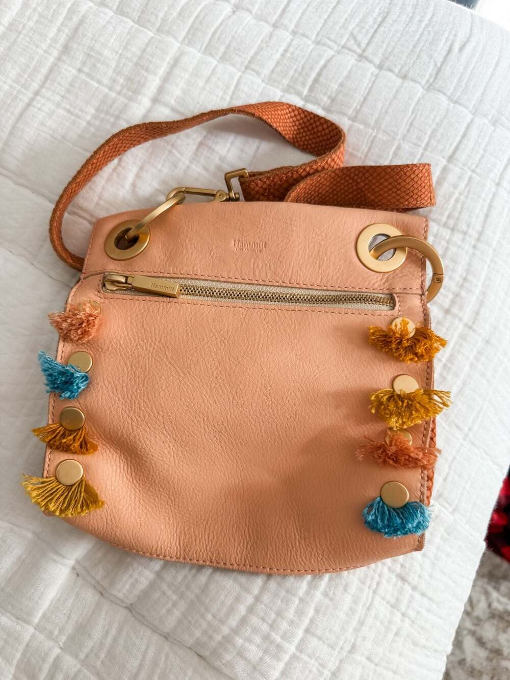 Hammitt Montana mini Small Valley Sunset Leather Crossbody Bag Tassels